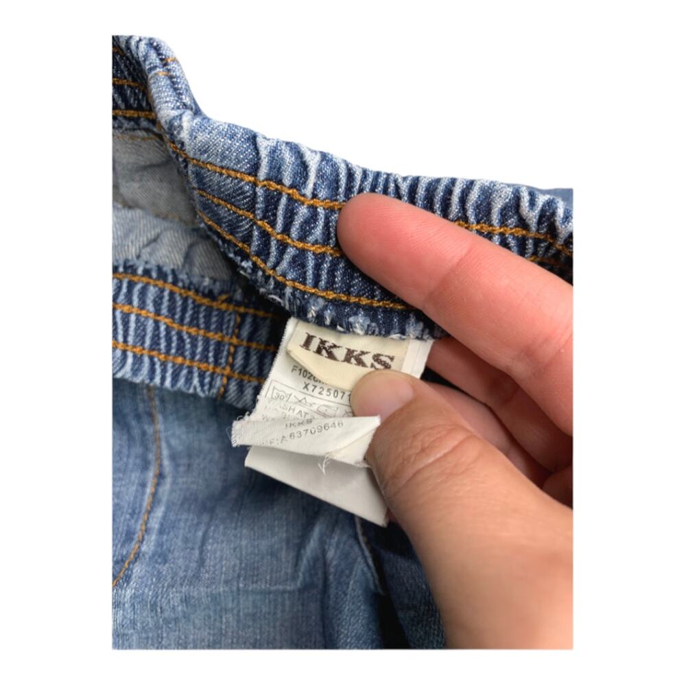 IKKS pull on elastic waist denim jeans 100% cotton size 4 - Picture 3 of 5